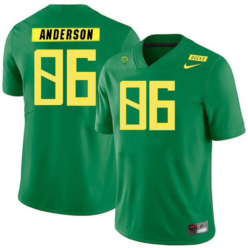 Men #86 Darrian Anderson Oregon Ducks College Football Jerseys Stitched Sale-Green